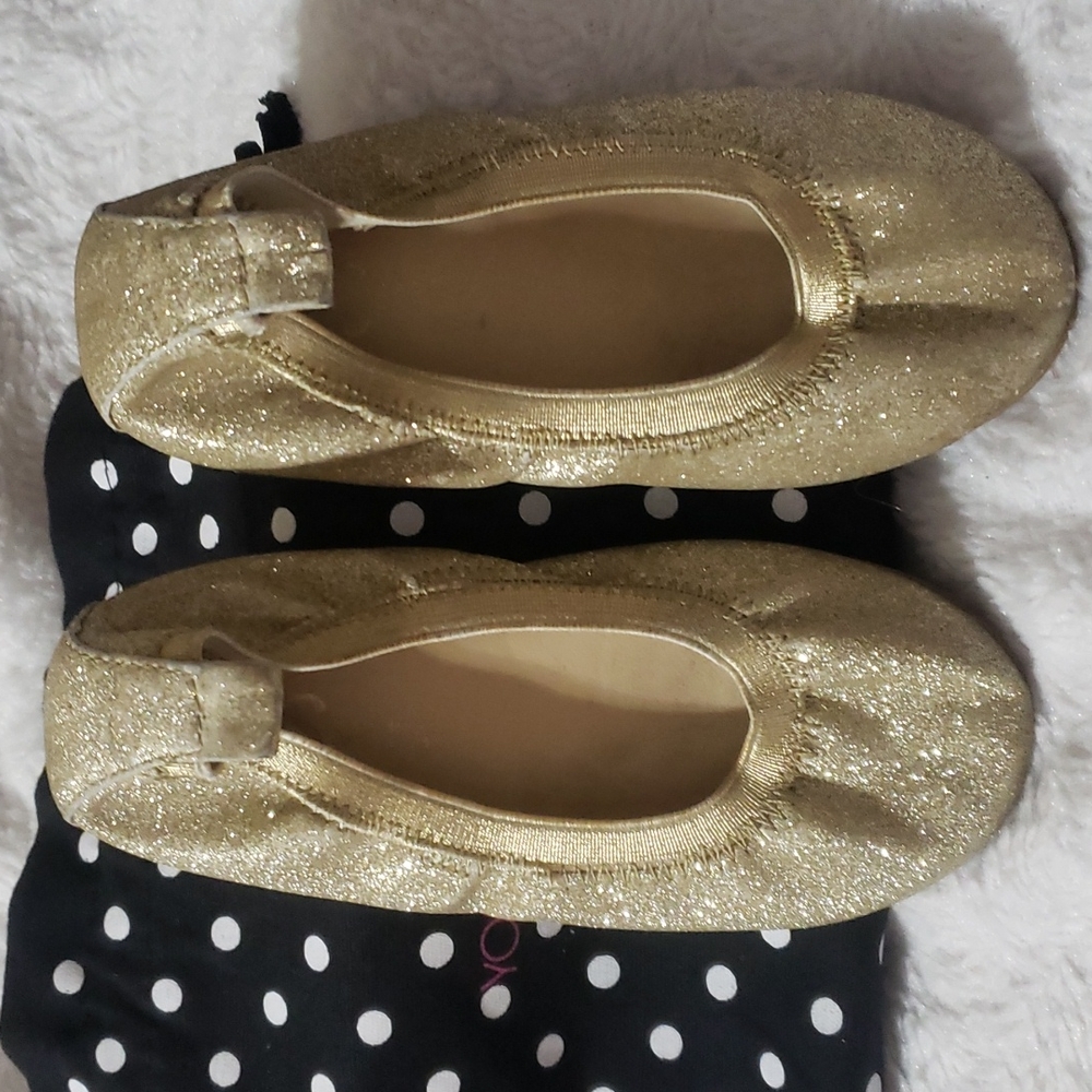 Gold Glitter flats - Picture 2 of 8